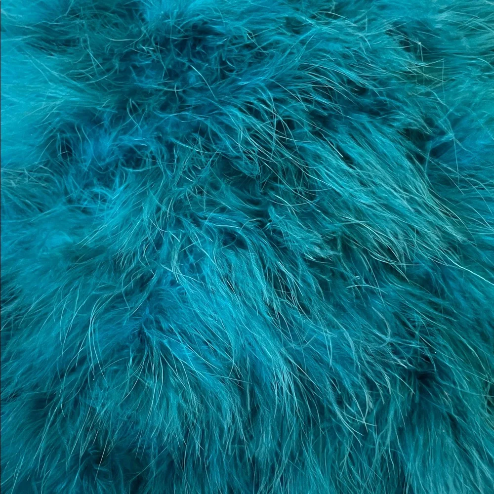 Luxurious Teal Fur BagPack 10x13